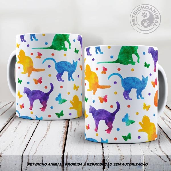 PBACAN-2205208A Caneca Gatinhos Coloridos 1