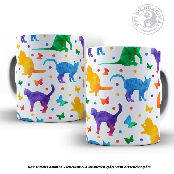 Caneca Gatinhos Coloridos 1 Caneca Gatinhos Coloridos 2