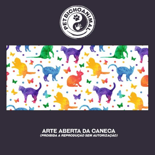 Caneca Gatinhos Coloridos 2 Caneca Gatinhos Coloridos 3