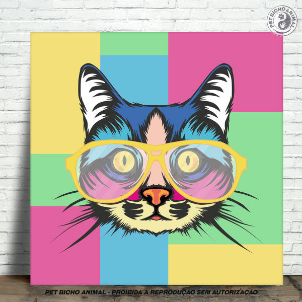 Azulejo Decorativo - Gato Pop Art 17