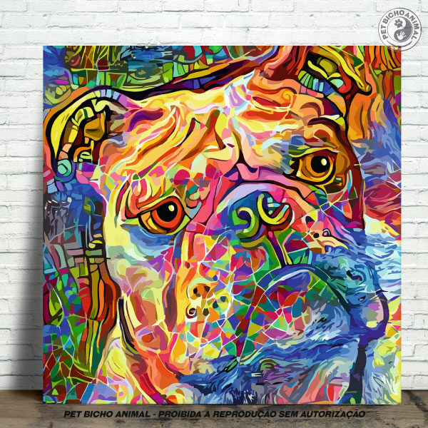 Azulejo Decorativo - Bulldog no Impressionismo 14