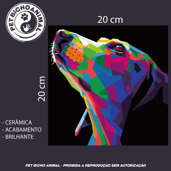 Azulejo Decorativo - Cão Pop Art 2 Azulejo Decorativo - Cão Pop Art 3