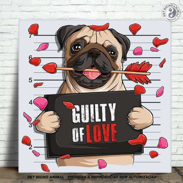 Azulejo Decorativo - Guilty of Love - Pug 17