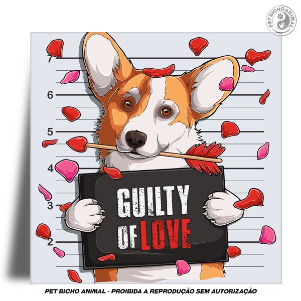 Azulejo Decorativo - Guilty of Love - Corgi 1 Azulejo Decorativo - Guilty of Love - Corgi 2