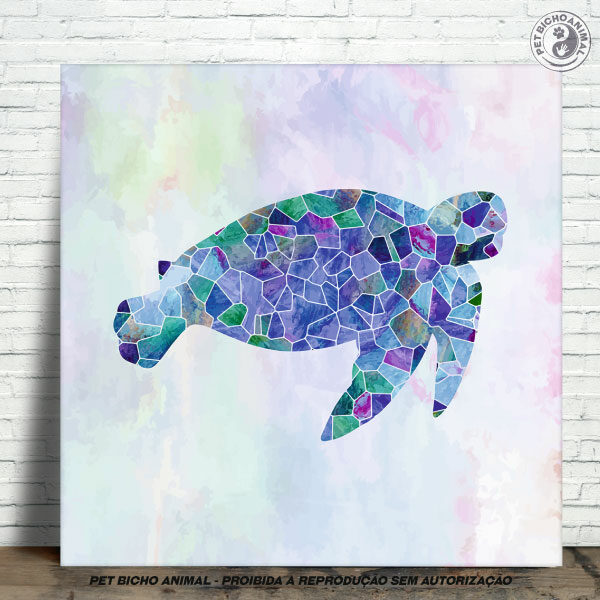 Azulejo Decorativo - Tartaruga em Mosaico 20