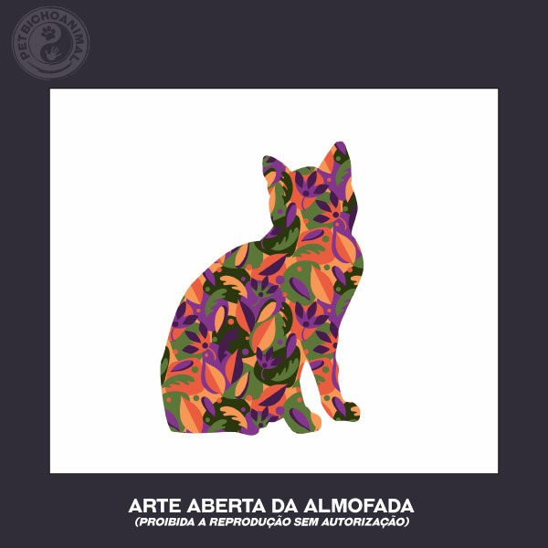 Almofada Gato com Folhagens - Imagem 3