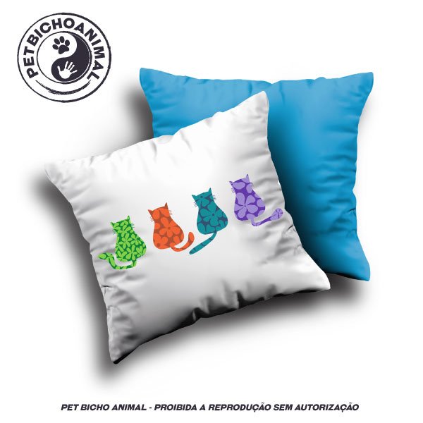 Almofada Gatinhos Coloridos 1 Almofada Gatinhos Coloridos 2