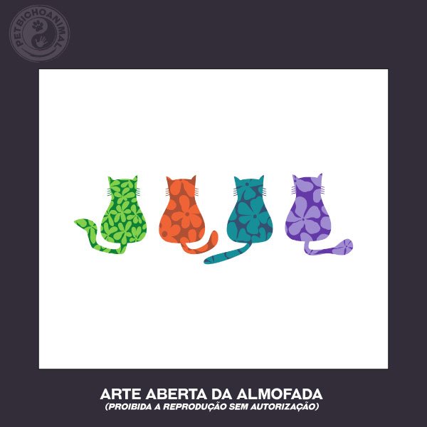 Almofada Gatinhos Coloridos 2 Almofada Gatinhos Coloridos 3