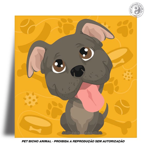 Azulejo Decorativo - Pit Bull 1 Azulejo Decorativo - Pit Bull 2