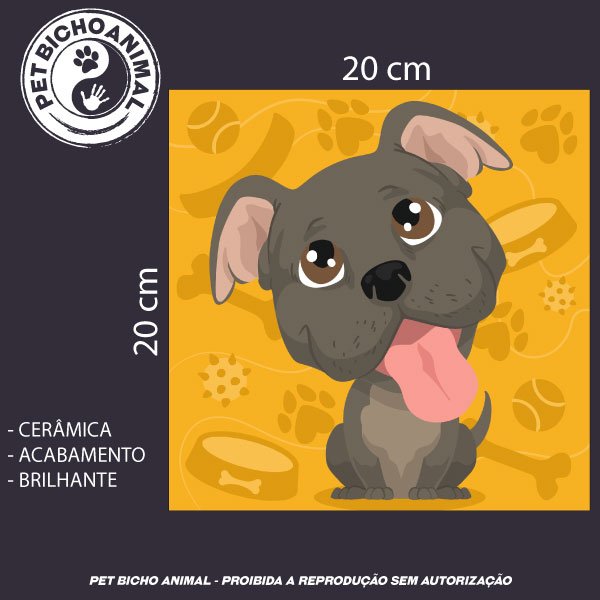 Azulejo Decorativo - Pit Bull 2 Azulejo Decorativo - Pit Bull 3