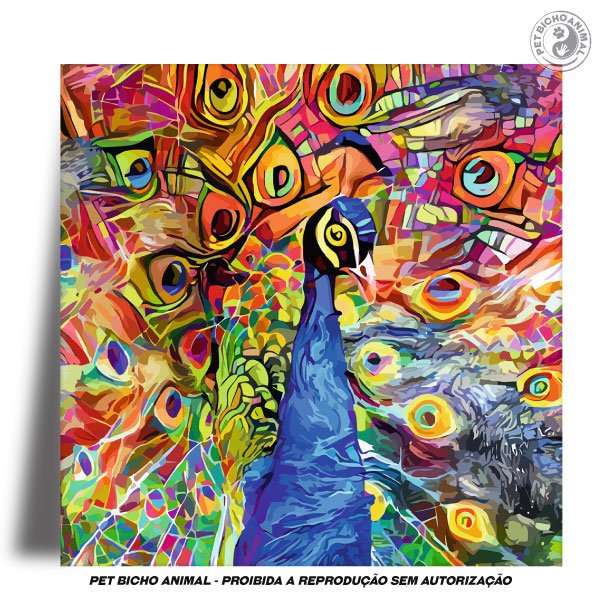 Azulejo Decorativo - Close no Pavão 1 Azulejo Decorativo - Close no Pavão 2