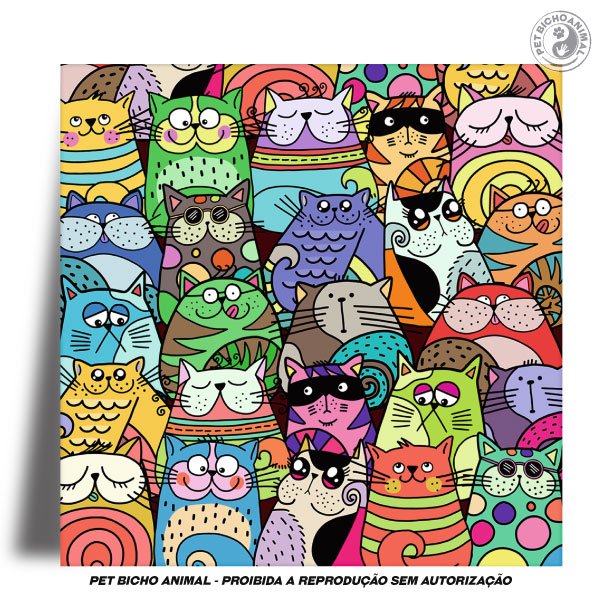 Azulejo Decorativo - Gatinhos Cartoons 2 2