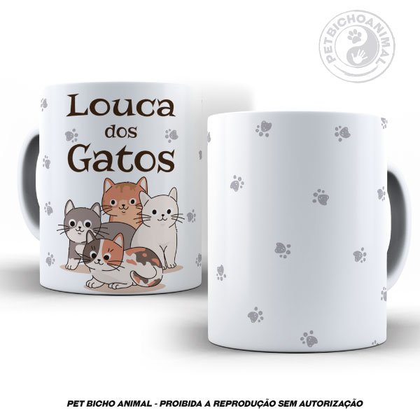 Caneca Louca dos Gatos 1 Caneca Louca dos Gatos 2