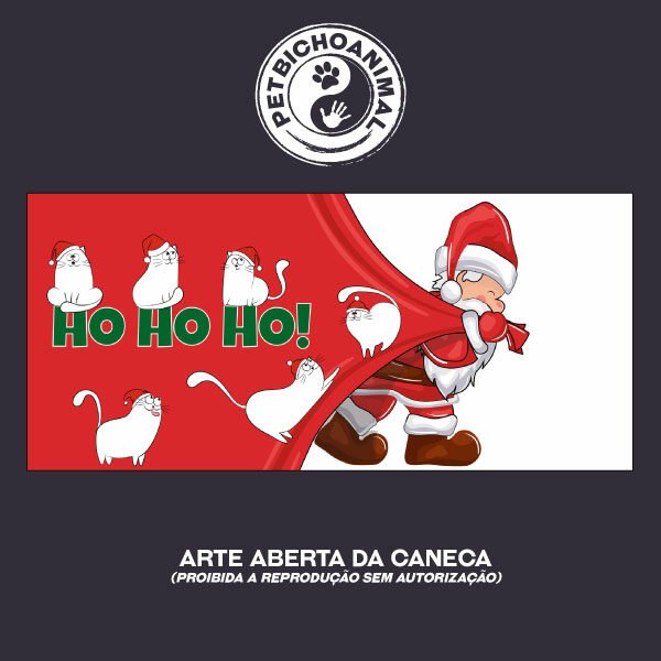 Caneca Papai Noel e Gatos - Imagem 3