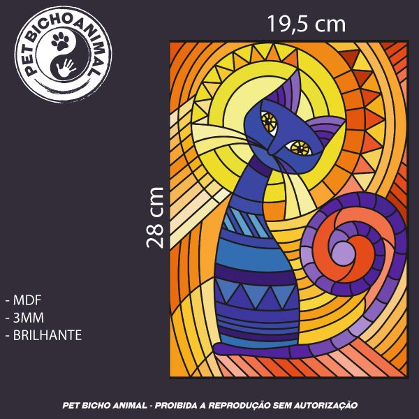 Quadro Gato Iluminado 3