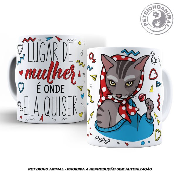 Caneca Lugar de Mulher 1 Caneca Lugar de Mulher 2