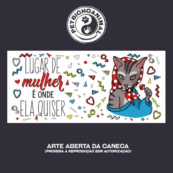 Caneca Lugar de Mulher 5 Caneca Lugar de Mulher - Imagem 3