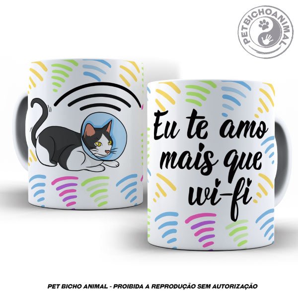 Caneca Eu Te Amo Mais que Wi-Fi 1 Caneca Eu Te Amo Mais que Wi-Fi 2